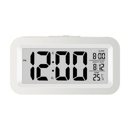 Digital LCD Alarm Clock with Calendar Thermometer for Desk Travel Office decor