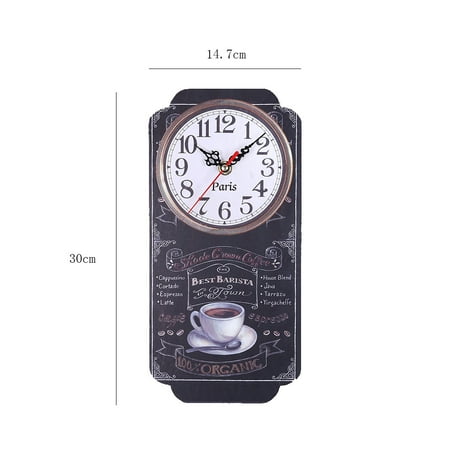 Dusknt Hot Sale Home Clock, Clock, Bz1166 European Retro Square Wall Clock Home Living Room Decoration Wall Clock Clearance! 1 X European Retro Square Wall Clock