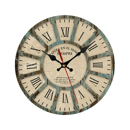 Extra Small Wall Clock Vintage Style Hanging Clock Wall Clocks Decoration, Artistic Creative European Style Round Antique Home Office Living Room Numeral Decoration