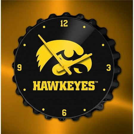 Grimm Industries IA-540-01 Team Spirit Bottle Cap Wall Clock - Tigerhawk, Black & Gold