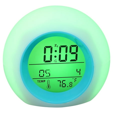 Hatch Silent Small Alarm Bedside Clock Child Travel Round Luminous Spherical Clocks Children‘s Childrens