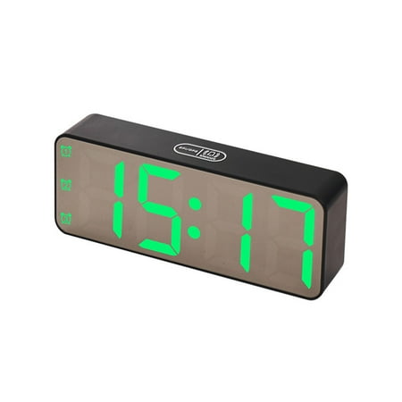 Home Saving! Jubipavy RGB Alarm Clock Mirror Alarm Clock Colorful Color Changing LED Electronic Clock Multifunction Mirror Alarm Clock