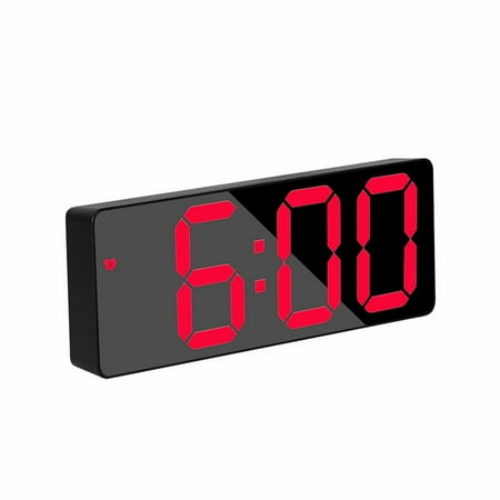 ionze LED Digital Wall Clock Electronic Alarm Clock Simple Style Wall Mount Clock (H)