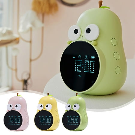 Jacenvly Summer Home Trend Funny Expression Alarm Clock Cartoons Voice Chime Electronic Children'S Wake op Yali Alarm Clock Snooze Alarm Clock Countdown