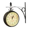 Kensington Station Black Large Double-Sided Clock