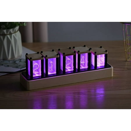 LED Digital Retro Clock | Seven Colors To Choose From | Create a Vibrant Retro Look With RGB LED Lights