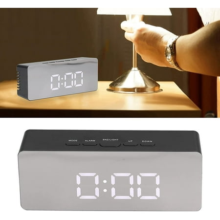 Led Usb Digital Alarm Clocks With 0-50℃ Temperature Display, Adjustable Brightness [3056]