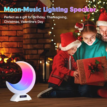 Magical Moon Lamp Alarm Clock, Cute Rgb Color Changing Light, Scene Mode And Music [1964]