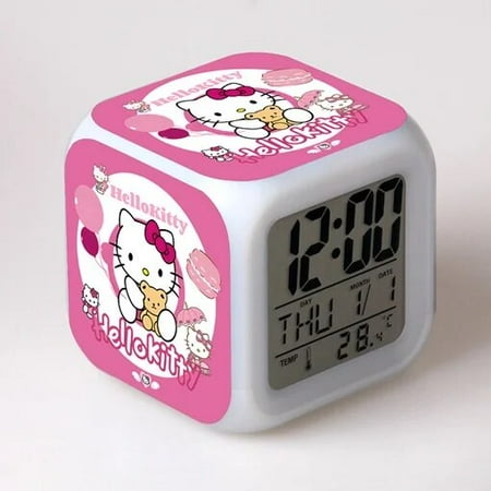 MINISO Sanrio Alarm Clock Cinnamoroll Hello Kitty Melody Kuromi Alarm Clock The Best Birthday Gift Two-dimensionall Alarm Clock