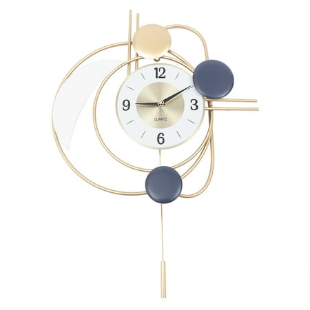 Miumaeov Big Metal Clock Wall Clocks Battery Operated 3D Silent Modern Art Clock Large Decorative Wall Clocks for Living Room Decor