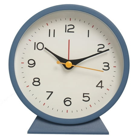 Retro analog alarm clock, small silent bedside alarm clock with nightlight, nap, for living room, bedroom, bedside, desk