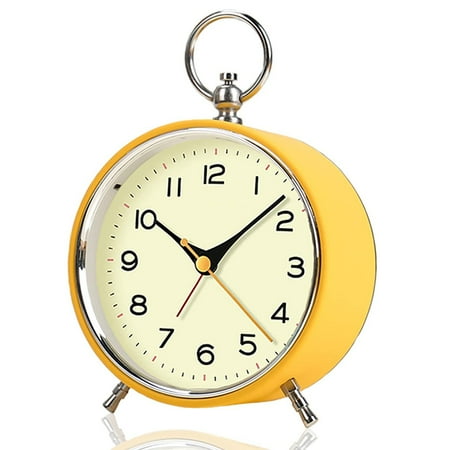 Retro style alarm clock Students use bedside clock handle light mute snooze alarm clock