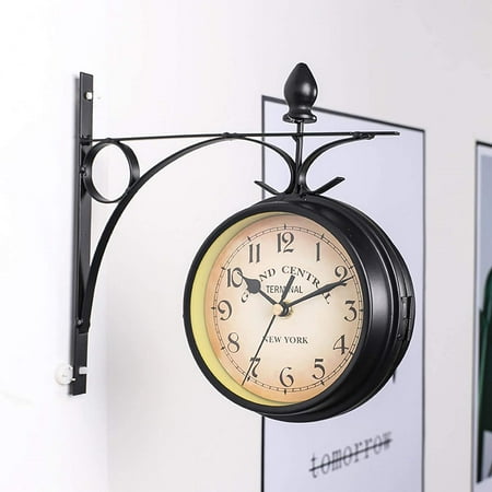 Retro Wall Clock Double-Sided European Antique Style Creative Classic Hanging Clocks