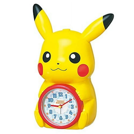 Seiko Clock Alarm Clock Pocket Monsters Pikachu Talking Alarm 232 × 159 × 121mm JF384A// Batteries