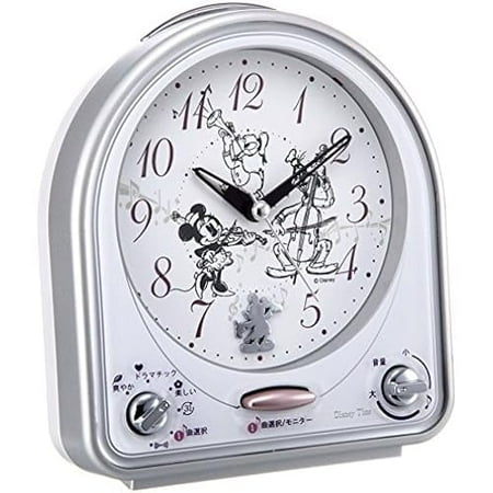 SEIKO CLOCK Disney Melody Alarm Clock (Silver) FD464S