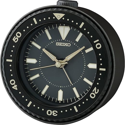 Seiko Mai Heritage Alarm Clock, Classic Black