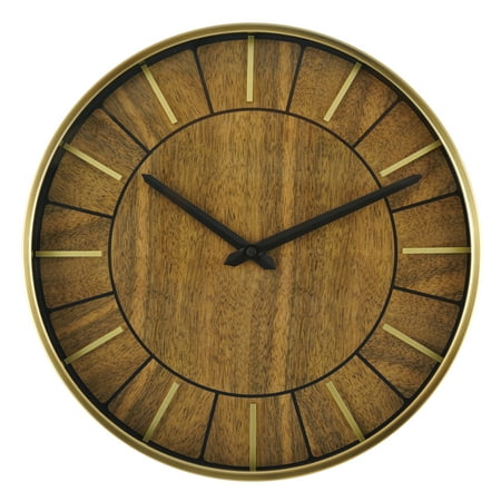 Sterling & Noble 16 Indoor Round Mid Century Modern Wall Clock