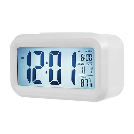 Temperature Version Smart Clock, Silent Clock, Electronic Clock, Light Sensing Alarm Clock, Snoozy Student Smart LCD Alarm Clock