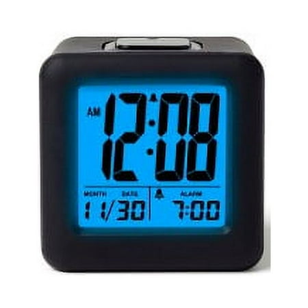 Timelink Rubber Cube Night Lamp w/ Calendar, Date Display and Alarm [Black]