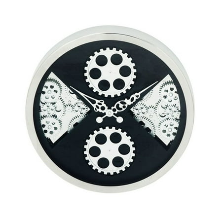 Trendy Stainless Steel Gear Wall Clock