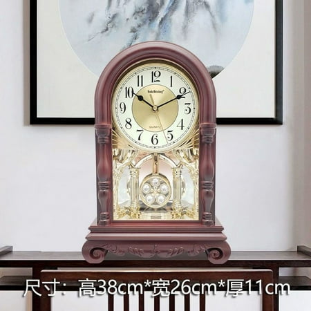 Wall Clock Wholesale Old-Fashioned Clock Living Room European Retro Desk Clock New Chinese Style Hourly Chiming Desktop Swing Clock Cross-Border