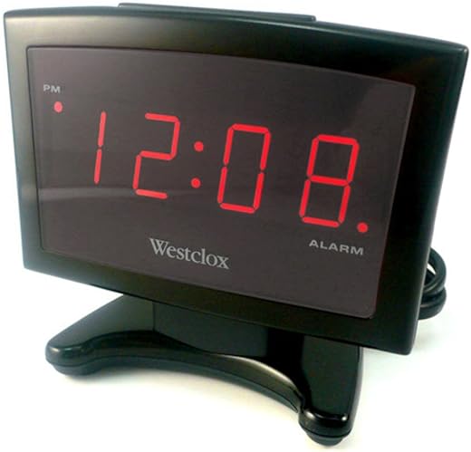 Westclox Alarm Clock Red 0.9 Red Led Display