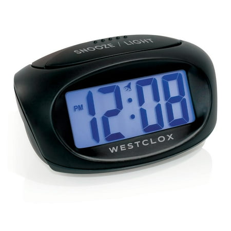 Westclox Battery Operated Digital LCD Alarm Clock, 70043