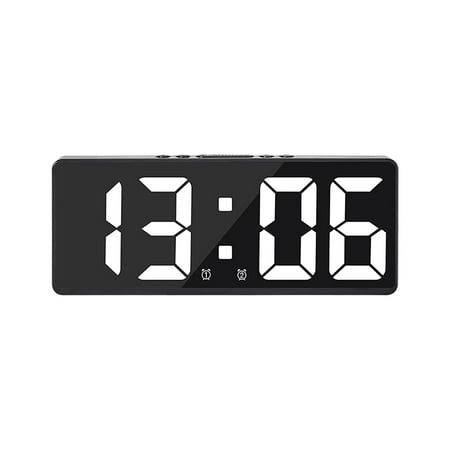 YOLAI Clearance! Kitchen Essentials Digital LED Desk Alarm Clock Large Display 3 Inches USB Temperature Mode 12/24Hr Small Desk Bedroom Bedside Clocks Kitchen Utensils （B）